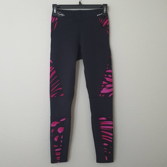 Redemption Athletix Black Pink Activewear Leggings Women's Size Small - Picture 2 of 9